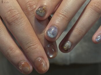 アイネイルズ 吉祥寺店(I nails)/印象派夕焼け概念ネイル