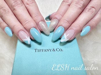 エルシ(ELSH)/リボンネイル ブルー ¥9,800