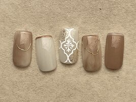 手書きウィンターネイル