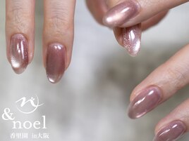 くすみピンク マグネットネイル