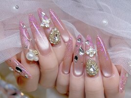 【Ayaka】ロング春ネイル