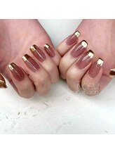 ノエム ネイルサロン(NOEM)/キラキラミラーフレンチ