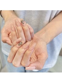 長さだしワンカラーネイル