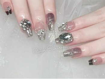 クイックスカルプ 新宿店(Quick Sukarupu)/大人かわいいブラックネイル