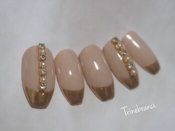 トリネブランシ ネイルアトリエ(Trinebranci._Nail Atelier)/ミラーフレンチ◇チェーン