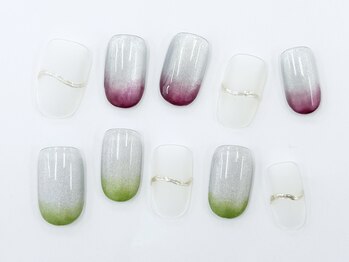 ネイルサロンクイール 宇都宮店(NAIL SALON QUILL)/マグネット×ミラーネイル