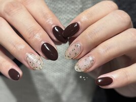 ブラウンボルドー×ゴールド☆