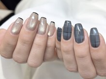 ローランリム(LORAN Lim)/マグネット×チェックネイル