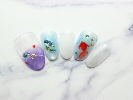 手描き金魚ネイル全員￥8500