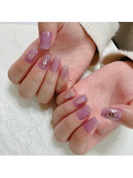 インビテーション(invitation)/クリアパープルネイル☆