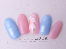 ネイルアトリエルカ(nail atelier LUCA)/W-567 大人可愛い春色桜プリズム