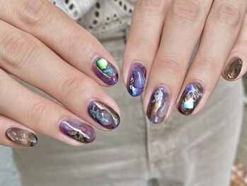 ビューティーフロア ビビット サロンアンドスクール(BEAUTYFLOOR vivid salon&school)/奥行きニュアンスネイル★