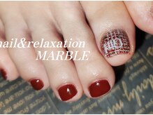 ネイルアンドリラクゼーション マーブル(MARBLE)/フット親指アート¥5900