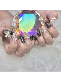 ぷっくりフラワーネイル