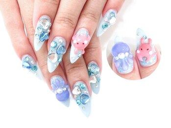 ネイルコレクション ピンク(Nail Collection Pink)/スカルプアート放題☆3Dクラゲ