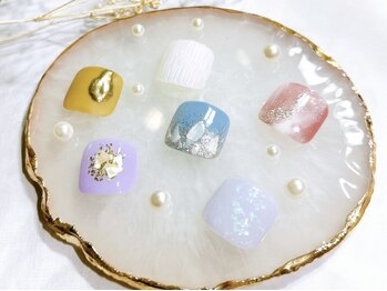 フィールネイル 天王町店(feelnail)の写真/《天王町駅近》サンダルを履くこの季節に大人気のフットネイル♪【フット・親指アートコース¥8140→¥6680】