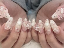 アイネイルズ 四条河原町店(I-nails)/キラキラガーリーネイル　Aoi