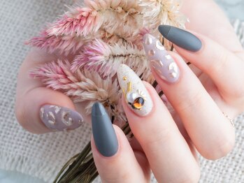 ソウ 難波店 nail salon Sou/ミラーレオパードnail