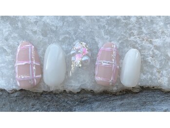 08ネイル(08 nail&school)/ツイードネイル☆