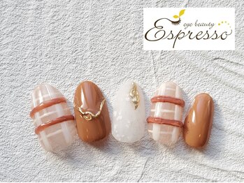 エスプレッソ アイビューティーアンドネイル 新百合ヶ丘店(Espresso)/チェックネイル　ぷっくりネイル