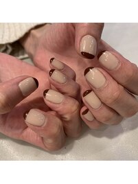 真っ直ぐフレンチネイル☆