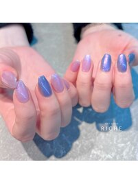 上品パープル＆ブルーワンカラー