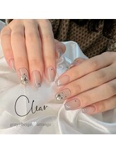 クリア なんば店(Clear)/グレーブルー×きらきらアレンジ