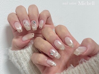 リボン&ハートネイル