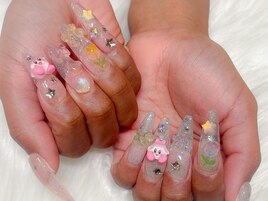キラキラパーツ持ち込みネイル