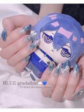 モナールアンド(MONNAL&)/ブルーグラデーションネイル