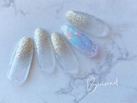 オーロラ うるうる 氷ネイル