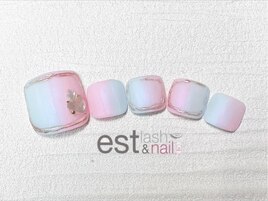 フットオーロラ縦グラデネイル