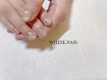 ホワイトネイル(WHITE NAIL)/はあとねいる/ハートネイル