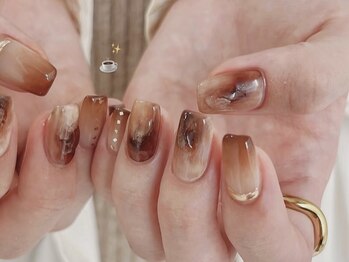 Best Nail 銀座店【ワンホンネイル・スカルプ・パラジェル・上品ジェルネイル】/べっ甲ネイルニュアンス