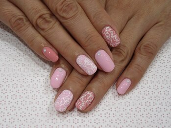 ネイル サロン ピュア ホワイト(Nail Salon Pure White)/【Pure White】ワンカラー+Art