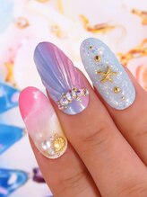 カラーズ 浜松店(colors)/人魚の鱗ネイル♪