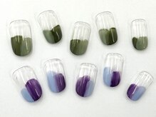 ネイルサロン クイール 小山店(NAIL SALON QUILL)/2色塗りかけ