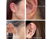 耳ツボジュエリー片耳5粒ずつ\3850ネイルと一緒でお得に