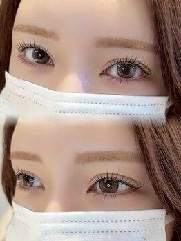 モフアイラッシュ 岐阜店(mofu eyelash)の写真/ 自まつげを最大限長く見せ、ぱっちりとした印象を叶える人気のデザイン☆