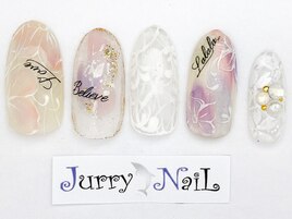 フラワーラインネイル