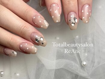 レアンシ(ReAnc)の写真/くすみカラーでお肌になじむ大人キレイめ★カラーチェンジ配置換え◎毎月変わる定額デザイン¥7800♪