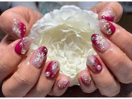 グラデ/ななめフレンチ/お花