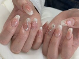 チーク×ベイビーブーマネイル
