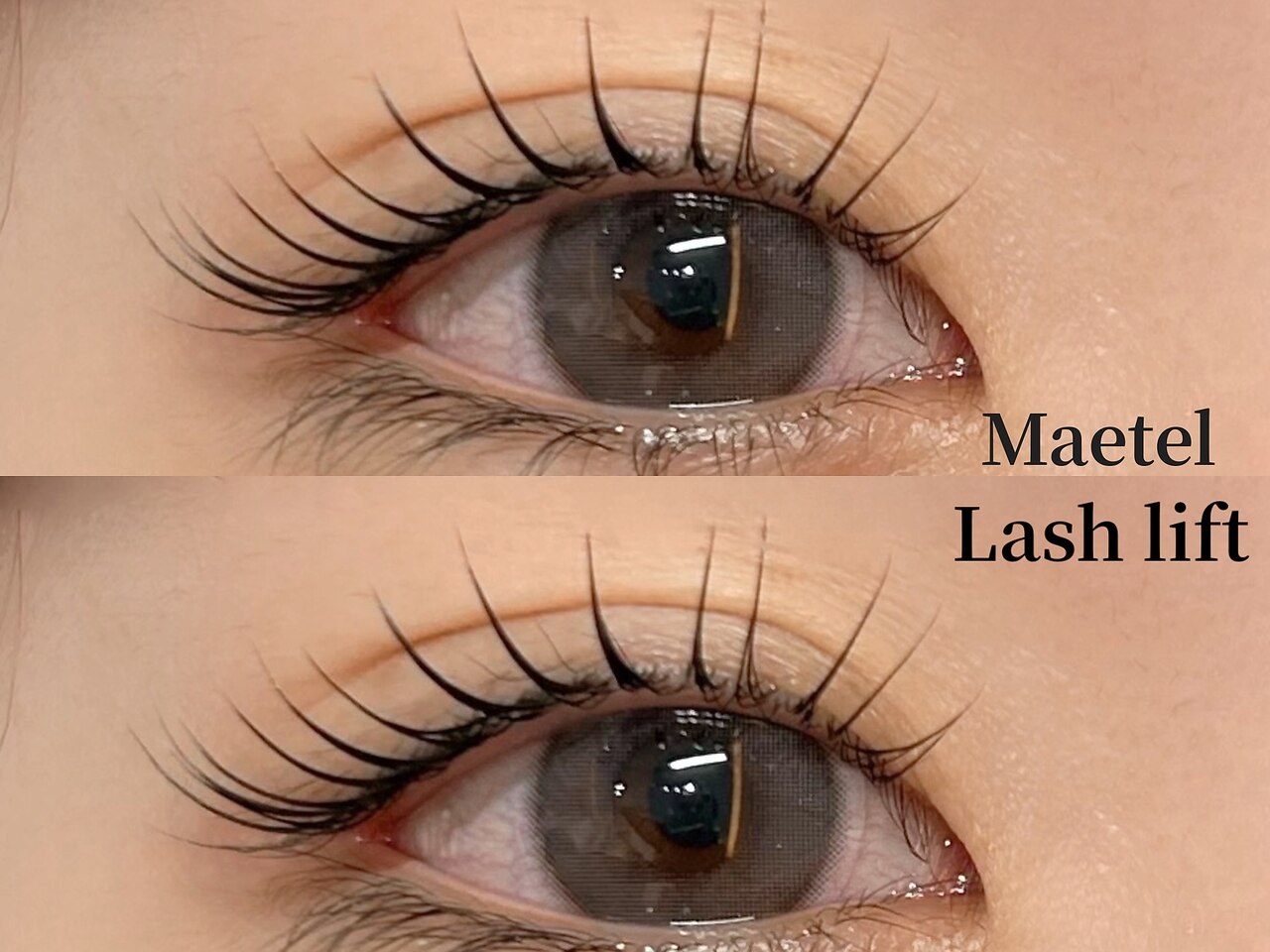 【メーテルラッシュリフト☆まつげパーマ】目尻流すデザイン