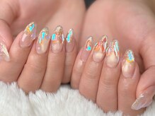 グロスネイル(gloss nail)の雰囲気（長さだしメニューでかなえる◎人気のクリアネイル）