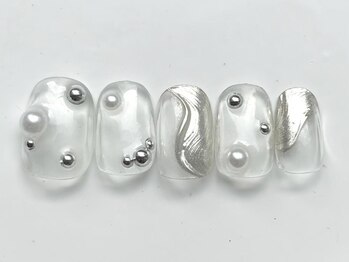 ジェミーネイル イケブクロ(Jemiy nail ikebukuro)/シルバーミラー¥6000