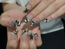 ネイルアヴァンス 京橋店(Nail AVANCE.)/手書き迷彩柄ネイル