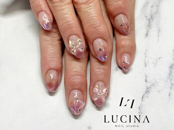ネイルスタジオ ルキナ(LUCINA)/c-247 キラキラオーロラネイル