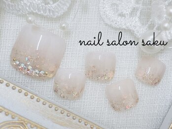 サク(saku)/フット定額/キラキラグラデ