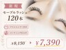 【新規】セーブルラッシュ120本アイシャンプ-+コ-ティング仕上げ¥8150→¥7390